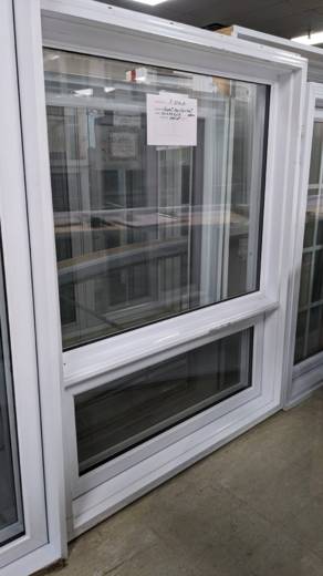 FENETRE AUVENT BAS + FIXE HAUT BLANC, MOULURE EXT.  42 X 54 X 6 1/2