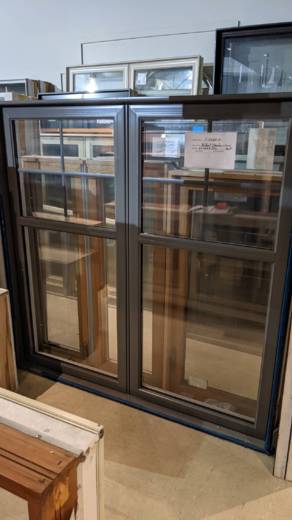 FENETRE FIXE CHARBON + CARREL. 60 X 60 X 5 3/4