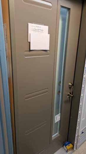PORTE GAUCHE SABLON 37 1/2 X 82 1/2 X 7 1/4 + POIGNÉE ET DEAD LOCK