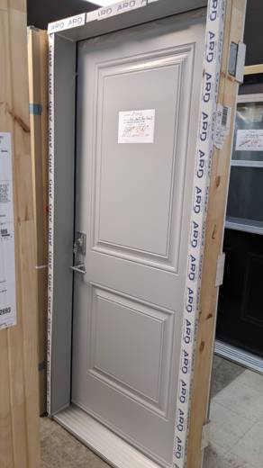 PORTE DROITE GRIS GRANITE  36 1/8 X 82 1/2 X 7 1/4 + poignée et dead lock