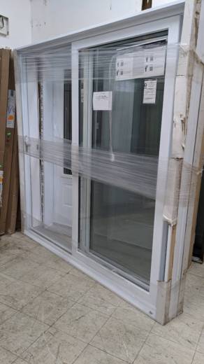 PORTE PATIO BLANC 82 1/2 X 81 3/16 X 9 3/4 (AVEC GARANTIE)