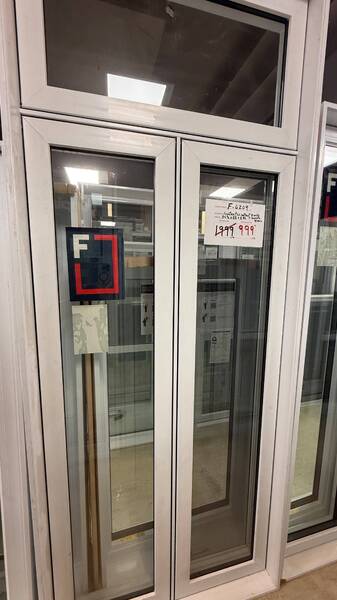 FENETRE P.V.C BATTANT 2 SECT. + IMPOSTE BLANC 34 1/2 X 85