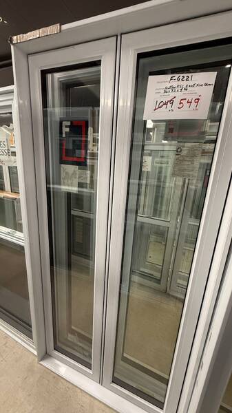 FENETRE FIXE 2 SECT PVC BLANC 36 X 72 X 5