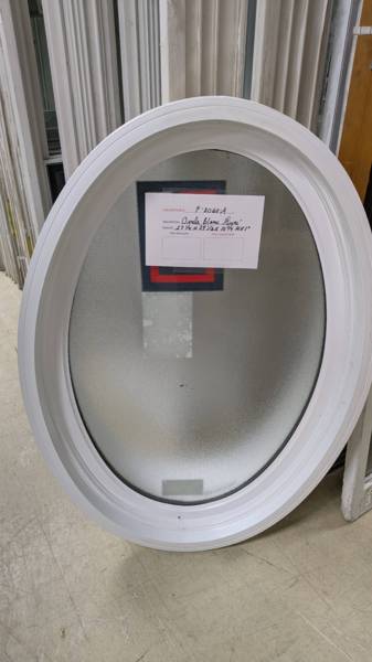 FENETRE OVALE BLANC GIVRÉ 27 1/4 X 39 1/2 X 10 3/4, ME 1 PCE