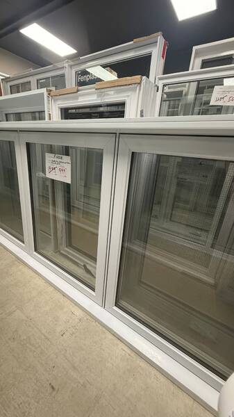 FENETRE BATTANT PVC BLANC 3 SECT. 93 X 39 X 8 1/4 ME 1''