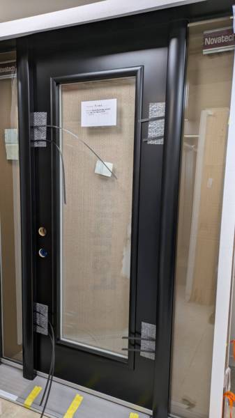 PORTE DROITE NOIR + 2 SIDES  60 1/4 X 86 1/4 X 10 1/4